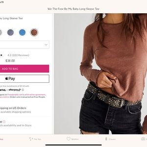 Free People Baby Me Tee